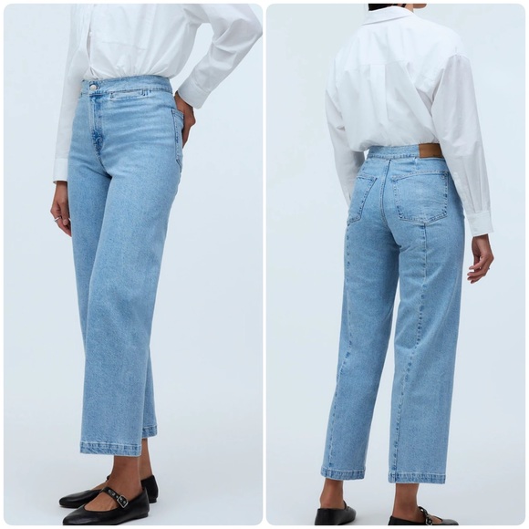 Madewell The Emmett Wide-Leg Crop Jean - Picture 1 of 16